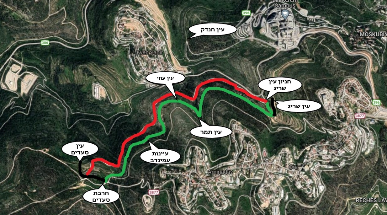 שביל המעיינות יער עמינדב – חרבת סעדים