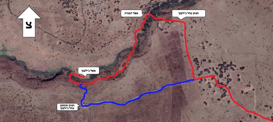 מפת נחל ג'ילבון