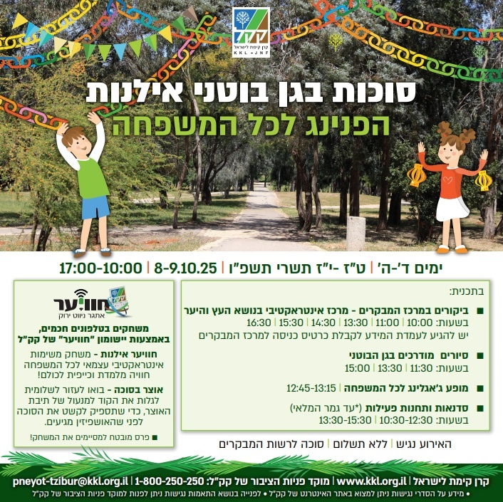 סוכות 2025 בגן הבוטני