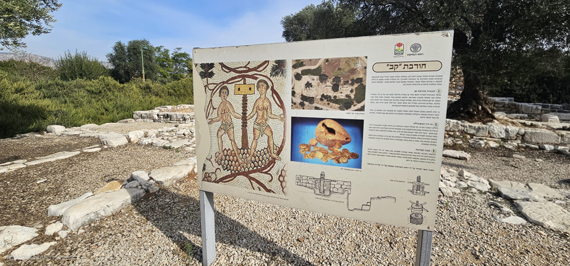 חירבת קב ופארק רבין בכרמיאל: אתר עתיקות בלב פארק ירוק למשפחות