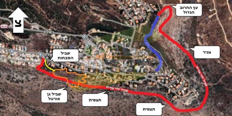 מפת שביל ילדי צורית