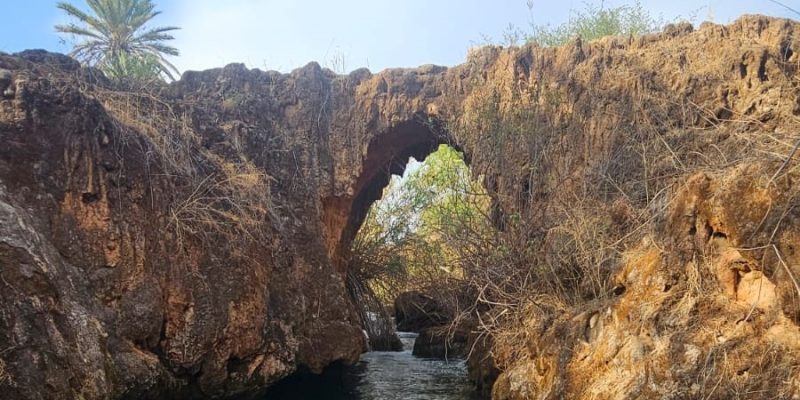 נחל צלמון תחתון גשר הטרווירטין העתיק צילום: חיים חבשוש