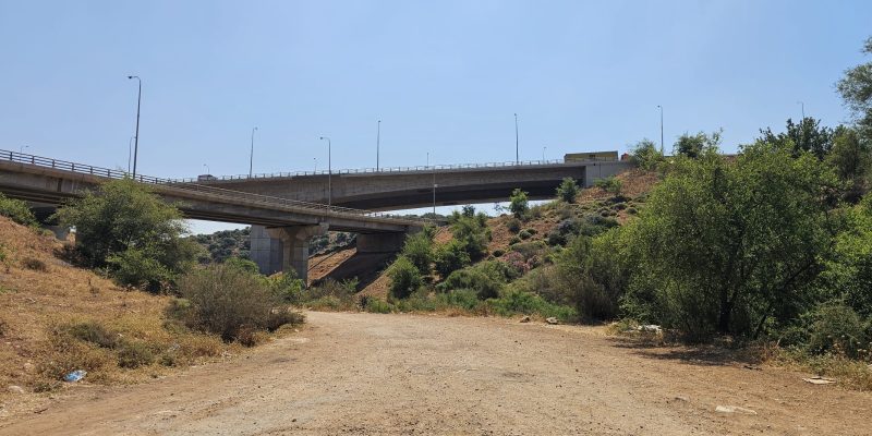 תחילת המסלול מתחת למחלף צלמון