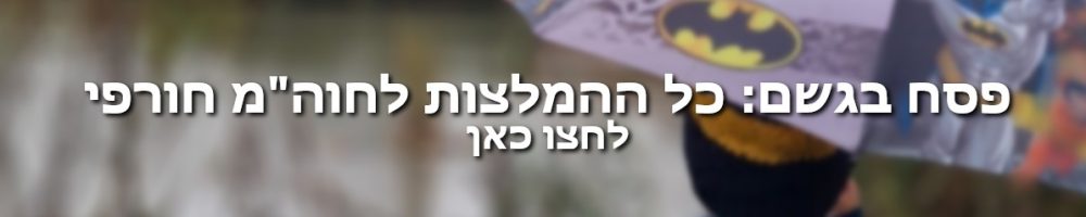 באנר חול המועד פסח בגשם