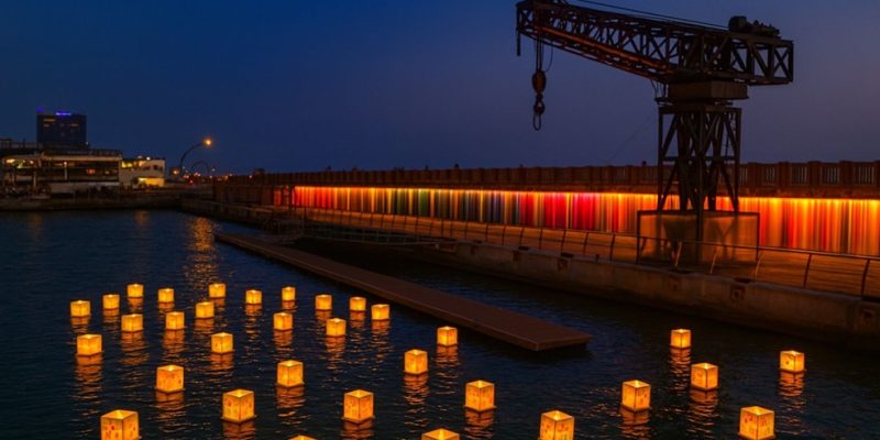 נר המשאלות - פעילות חנוכה בנמל תל אביב. צילום יהלי ברדה