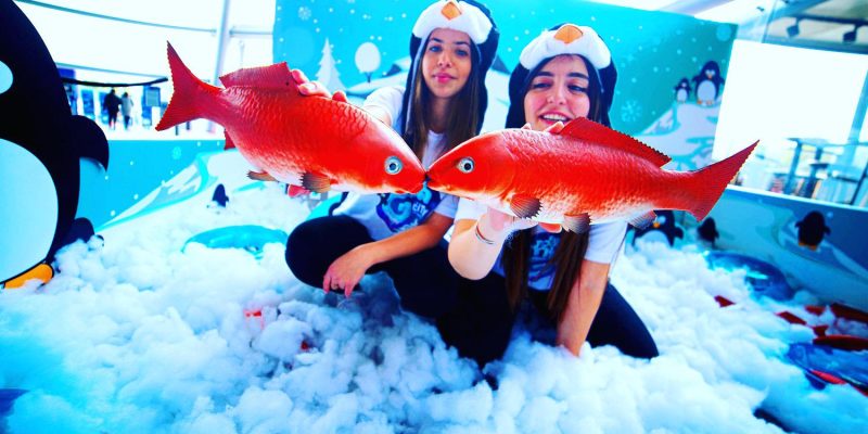 שלג בישראל צילום מוגו הפקות קניון שבעת הכוכבים הרצליה